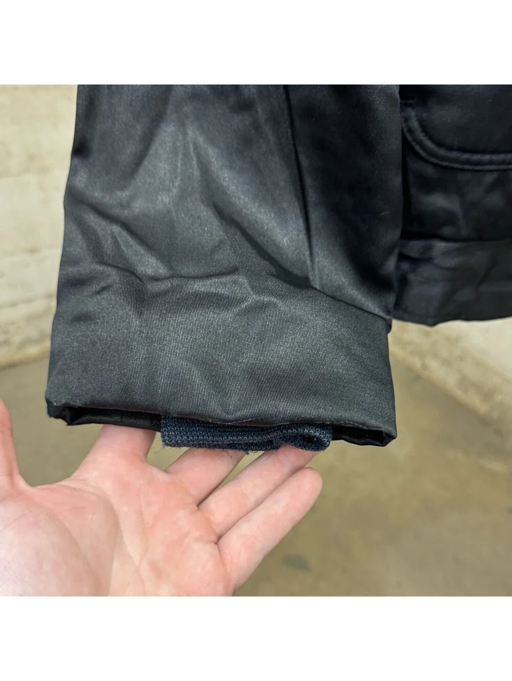 VTG 60s Black Nylon Insulated Utility Work Jacket USA Sz 42